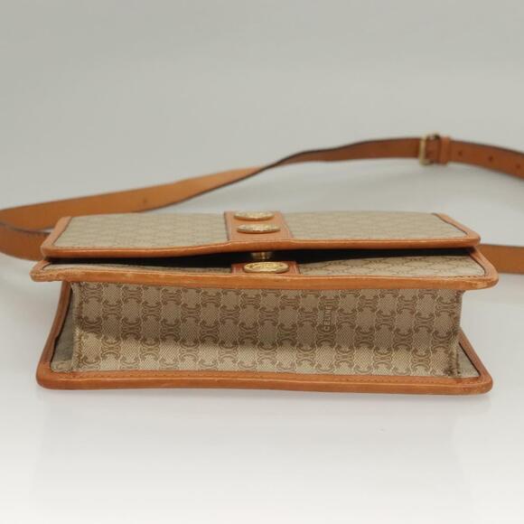 CELINE Macadam Canvas Shoulder Bag Pvc Beige Gold - Picture 9 of 12